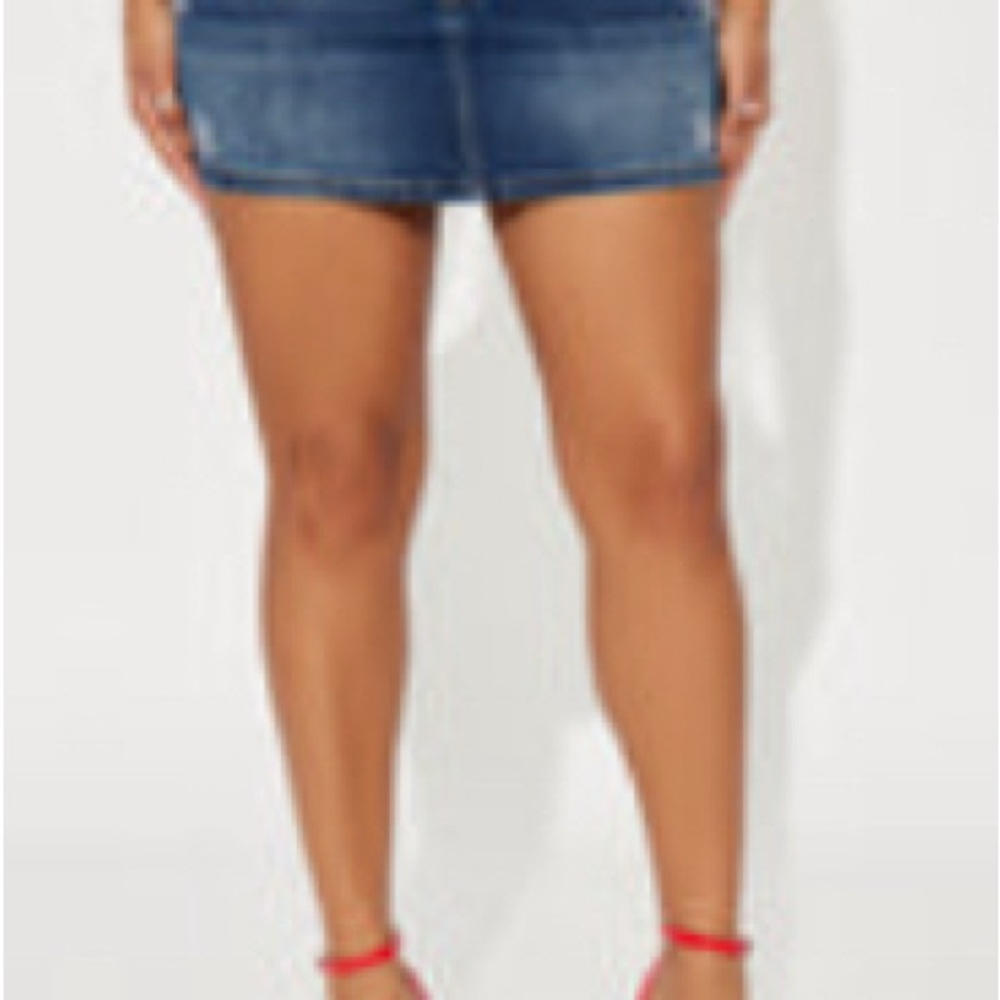 Fashion Nova Blue Mini Skirt